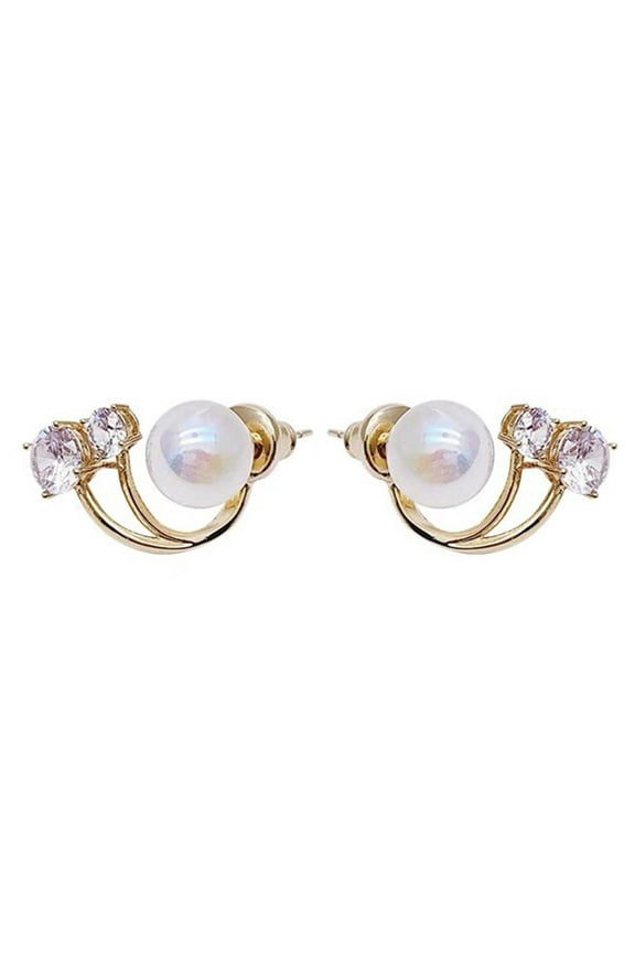 Fashion Rhinestone Crystal Pearl Ear Stud Earrings Jewelry Women Gift Hot R9