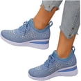 thumbnail image 1 of Fashion Rhinestone Sneakers for Women's - 2026 Casual Mesh Slip On Walking Shoes Breathable Glitter Sneaker, 1 of 5