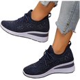thumbnail image 1 of Fashion Rhinestone Sneakers for Women's - 2026 Casual Mesh Slip On Walking Shoes Breathable Glitter Sneaker, 1 of 5
