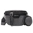 thumbnail image 1 of Fashion Rhinestone Waist Belt Bag Shoulder Crossbody PU Leather Chest Phone Pack, 1 of 6