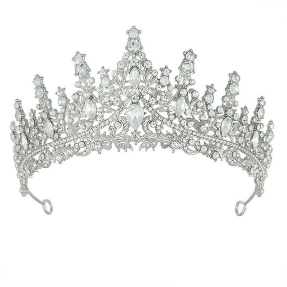 Fashion Rhinestones Crowns for Women Fancy Dress Accessories Costume Hairpieces Suitable for Weddings and Prom Event