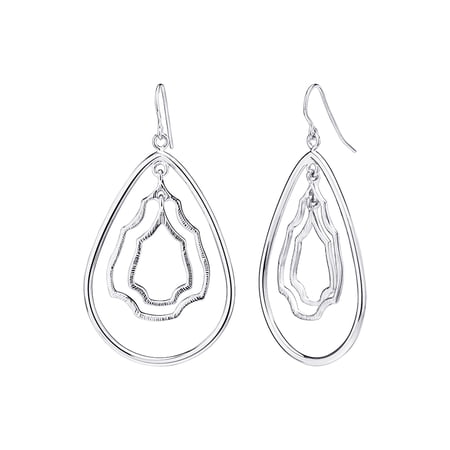 Fashion Rhodium Plated Drop & Dangle Modern Mobile Earrings