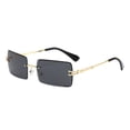 thumbnail image 1 of Fashion Rimless Rectangle Sunglasses For Women Men Square Glasses 400 Eyewear Unisex Glasses, 1 of 6
