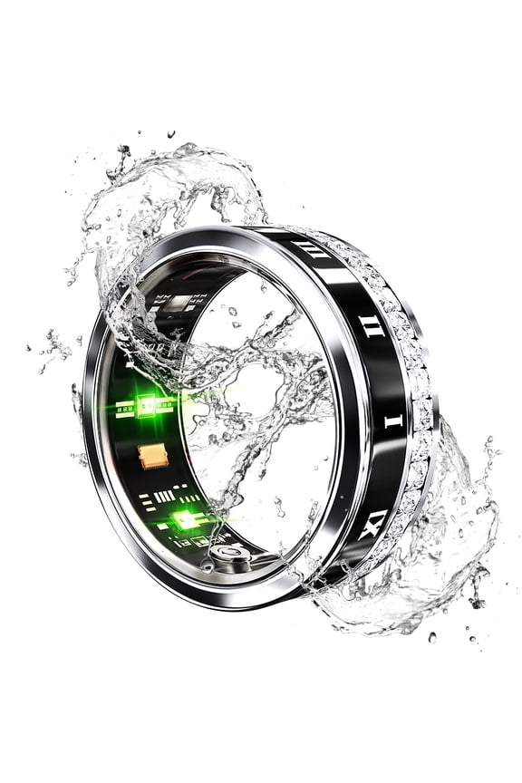 Fashion Ring, Black Silver, Size 10