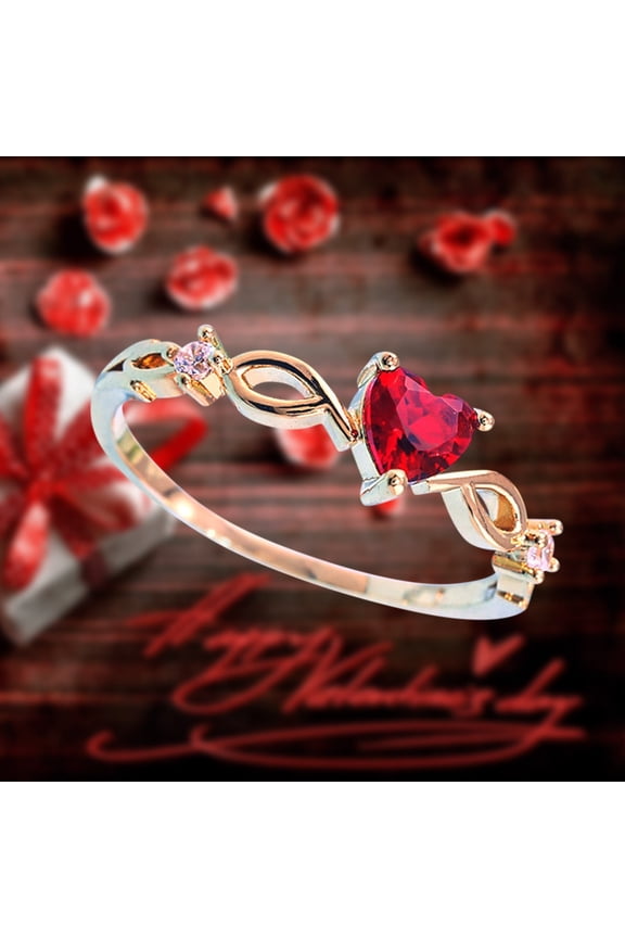 Fashion Rings for Women Anillo Con Piedra Circonio Mujer Sortija De Dedo Con Forma De Corazón, Joyería Simple A La Moda Romántico De Cumpleaños Novia