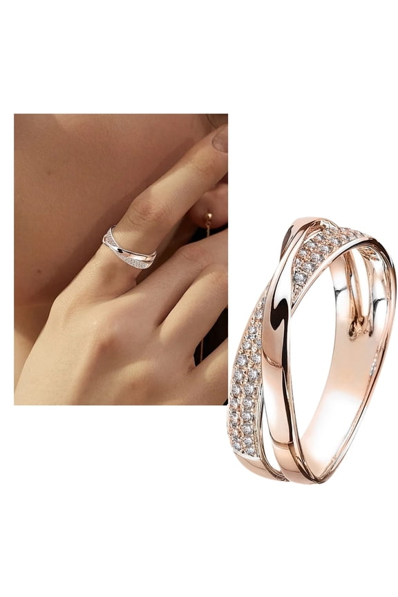 Fashion Rings for Women Infinite Eternal Love Promise Ring for Her Rose Gold Engagement Ring for Women Girls Jewelry Gift Unique Gift