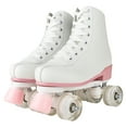 thumbnail image 1 of Fashion Roller Skates, 4 Wheels Flash, Suitable for Girls Boys Outdoor Gift, White + Pink, Women 3-8.5/Men 2.5-7.5, 1 of 1