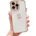 thumbnail image 1 of Fashion Rose Flowers Side Pattern Soft Phone Case Compatible with iPhone Case (White,iPhone 13 Mini), 1 of 7
