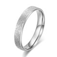 thumbnail image 1 of Womens Titanium Steel Ring with Pearl Sand Inlay Polished Finish Fashion Jewelry Rose Gold Ring Durable Everyday Wear Ring for Her Womens Ring, 1 of 4