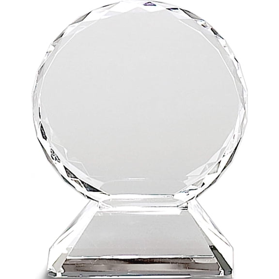 Fashion Round 5.75In Optic Glass Trophy On Base Made In China gm4238