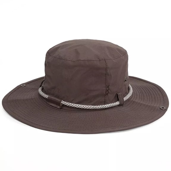 Fashion Round Breathable Bucket Hat for Unisex Wide Brim Drawstring Fisherman Hat Hiking MountainTravel Caps