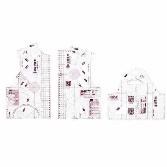 Fashion Ruler Clothes Design' Sewing Pattern Making Template 1:5 Tools