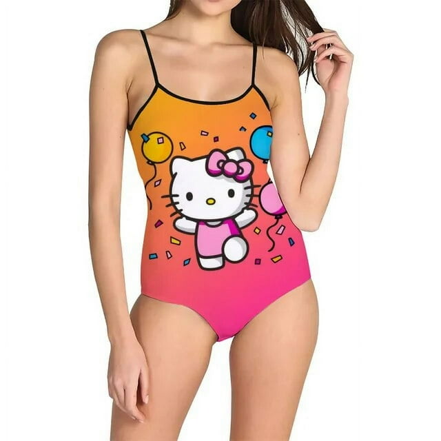 Fashion Sanrios Hello Kittys One Piece Swimsuit Anime Melody Kuromi ...