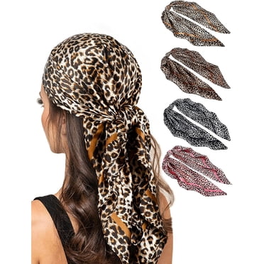 Luxury Black Satin Silk Neck Scarf / Head Shawl / Hijab / Hair Wrap For Women