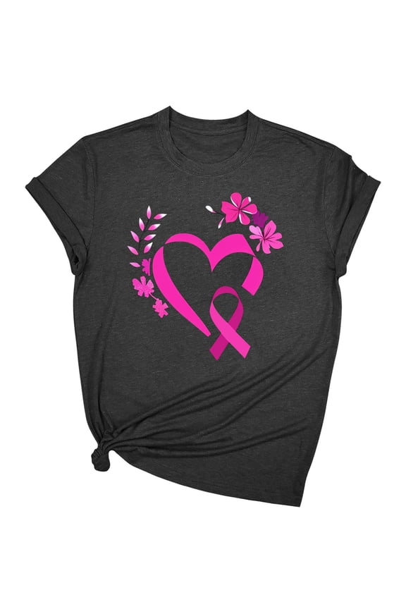 Breast Cancer Awareness T Shirts Short Sleeve Shirts T Shirts Printed Tshirts Summer Oversized Tshirts Cheap My Items Ordered