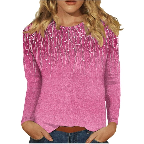 LiMoi Fall Blouses for Women 2025 Dressy Women's Shirts and Blouses Plus Size 3/4 Sleeve Tops Womens Blouses Fall Work My Orders