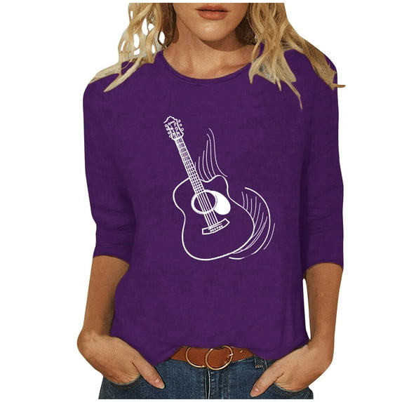 LiMoi Spring Tops Womens Tops Spring 2026 Fashion 3/4 Sleeve Tshirt Womens Blouses Casual Loose Fit Items