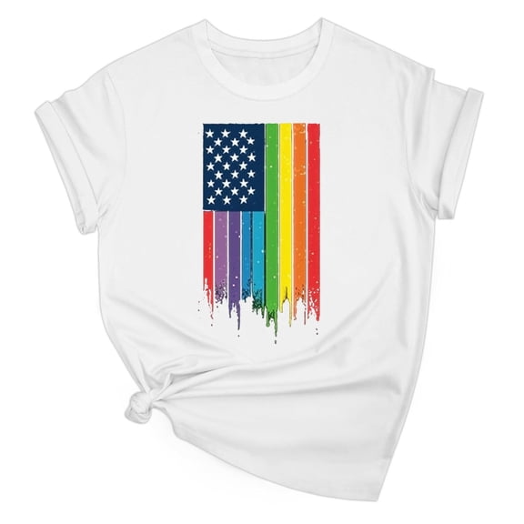 LiMoi Rainbow Print Shirt Women's Tops Short Sleeve Knit Womens Short Sleeve Fitted T Shirts T Shirts for Women Graphic Funny Shirts for Women reorders