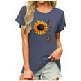 thumbnail image 1 of Fashion Saving LiMoi Shirts for Women Short Sleeve V Neck T Shirts for Women Print T Shirts for Women Summer Tshirts Shirts for Women Oversized items ordered by me, 1 of 6
