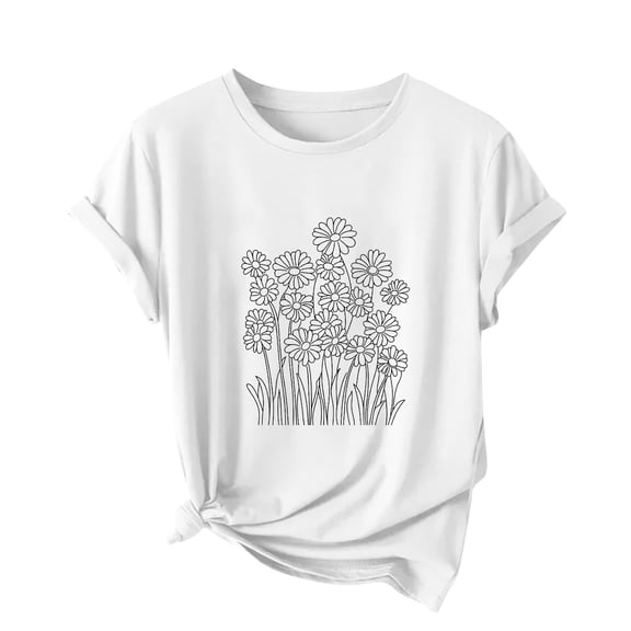 Fashion Saving LiMoi Short Sleeve Blouses Womens Tops Casual Cute Boho Oversized Graphic T Shirts My Reorder List