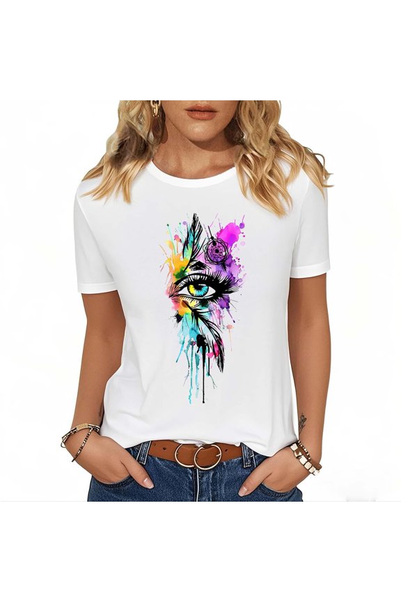 Fashion Saving LiMoi Short Sleeve Shirts for Women Casual Womens Tops Trendy Casual Floral Tops for Women Short Sleeve Oversized Top Get it Fast Gifts for Women