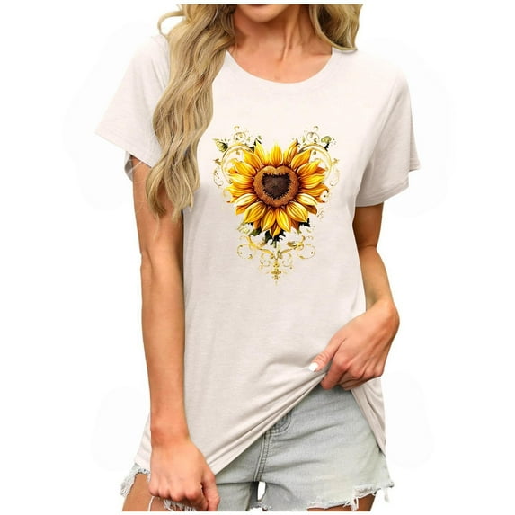 LiMoi Short Sleeve Tee Shirt T Shirts for Women Trendy T Shirts for Women Graphic Vintage Rock Plus Size Blouses for Women Summer My Items