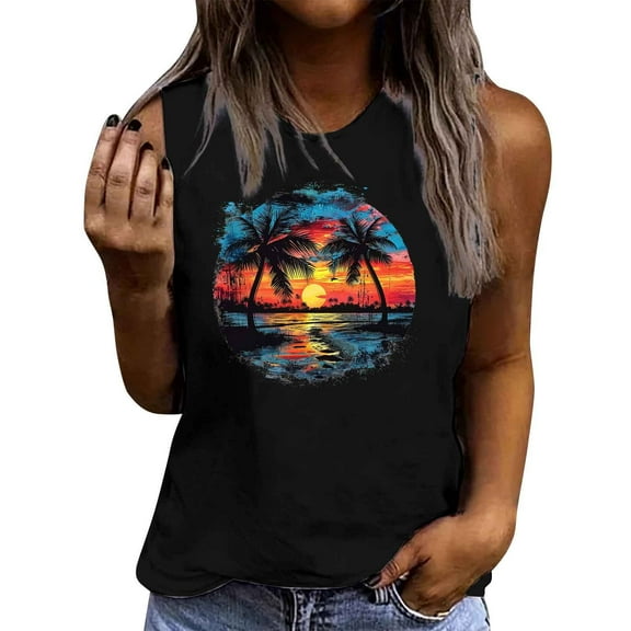 LiMoi Sleeveless Tops for Women T Shirts Loose Fit my items Trendy Graphic T Shirts for Women 2026 Plus Size Tops for Women Summer Dressy