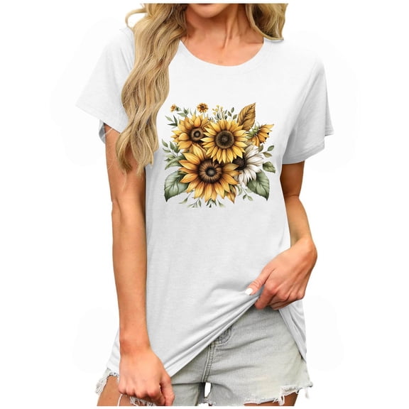 Fashion Saving LiMoi Women Short Sleeve Shirts Casual Womens T Shirts White T-Shirts for Women Graphic Tees Trendy Oversized Tops for Women my reorder list