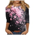 thumbnail image 1 of LiMoi Women's Blouse Women's Shirts Spring Plus Size Casual Tops for Women 3/4 Sleeve Womens Blouse My Items, 1 of 5