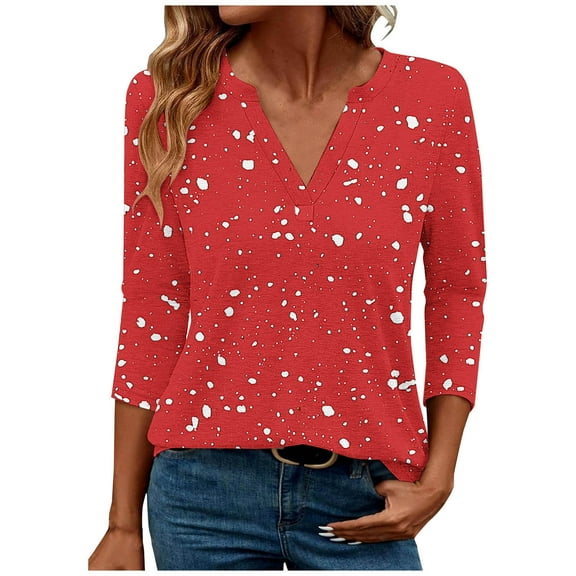 LiMoi Women's Fall Blouses Dressy Casual Women's Tops Women's Tops 3/4 Sleeve Petite Womens Blouses Casual Work My Reorder List Gifts