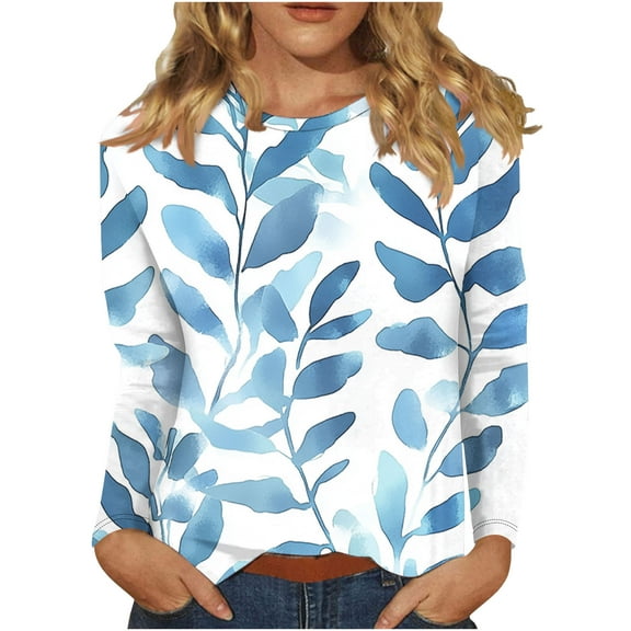 LiMoi Women's T Shirts Womens Shirts Long Length Sleeves Womens Tops 3/4 Sleeve Tunic Womens Blouses My Items Ordered