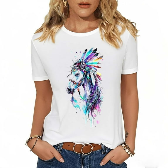 Fashion Saving LiMoi Women's Tops Short Sleeve Loose Fit Tshirts Shirts for Women Y2k Floral Tops for Women Plus Size T Shirts for Women my reorder list Gifts for Women
