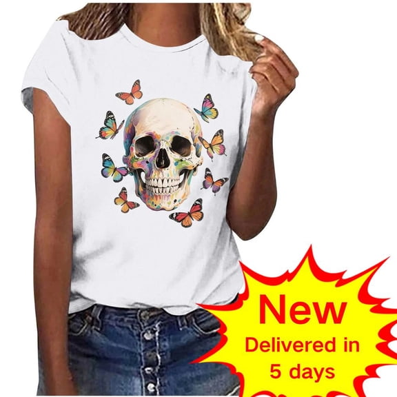 Fashion Saving LiMoi Womens Clothing Under 10 Dollars Short Sleeve Shirts Womens T Shirts Loose Fit T Shirts for Women Graphic Teen Tee Shirts Get it Fast