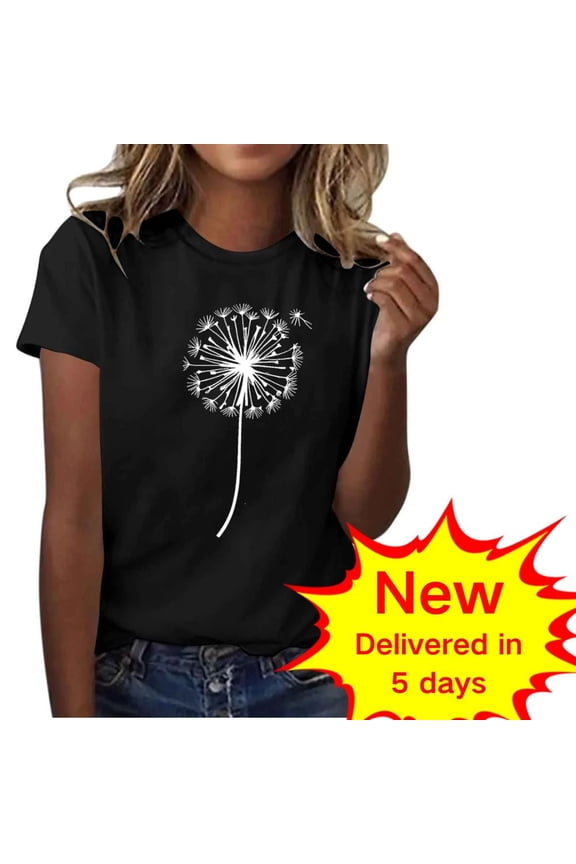 Womens Clothing Under 10 Dollars Womens Short Sleeve Tops T Shirts Loose Fit with Pocket Printed Tshirts T Shirts Reorder Items