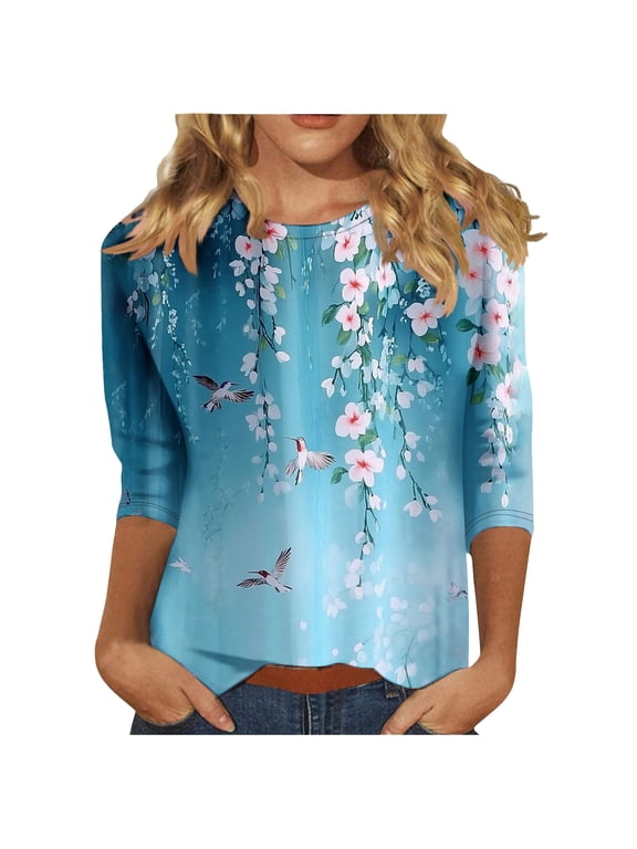 Womens Fall Fashion 2025 Tops Womens Shirts Plus Size Quarter Sleeve Tops Women's Blouses My Orders