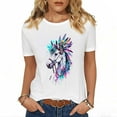 thumbnail image 1 of Fashion Saving LiMoi Womens Short Sleeve Tops Womens Tops Trendy Tshirts Shirts Graphic Shirts My Items Gifts for Women, 1 of 5