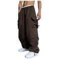 thumbnail image 1 of Ahuyic Men's Outdoor Cargo Hiking Pants with Belt Lightweight Waterproof Quick Dry Tactical Pants Brown S, 1 of 9