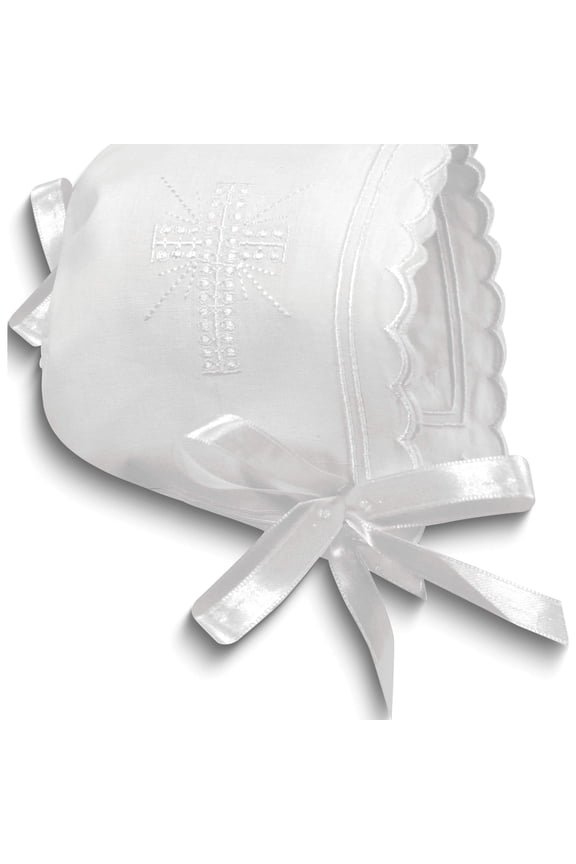Fashion Scalloped Edge Bonnet With Cross Made In China gm20224