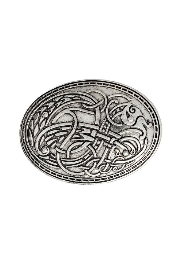 Fashion Scandinavian Wolf Carved Brooch Pin Korean Style Brooches Clothing Accessory Women Ethnic Badge Jewelry Adornment