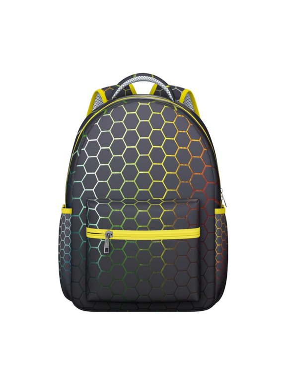 Fashion School Backpack Artistic Pop Art and Colorful Abstract Print Modern Aesthetic Students Bag