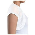 thumbnail image 1 of Fashion Secrets Women Short Sleeves Sheer Chiffon Bolero Shrug Short Cardigan (White, XX Large), 1 of 7