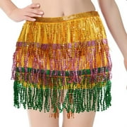 Fashion Sequin Women's Nightclub Skirt Stage With Sparkly Fashion Skirt Bohemian Skirts for Women Spray Skirt Suede Skirts for Women Skirt with Suspenders Pleated Skirt Girls Poodle Skirts for