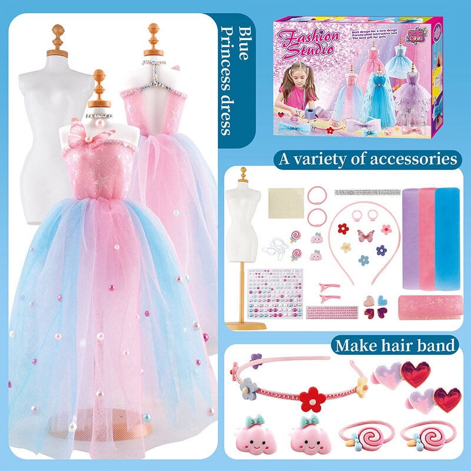 Fashion Sewing Kit Designer Kits for Girls 6 7 8 9 10 11 12 Years Old, DIY  Arts & Crafts Girls Set with Mannequin, Sewing Kit for Kids for Birthday  Christmas Gift for Ages Girls 6-8, 8-12 