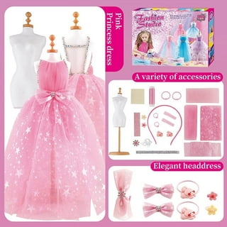 Pretty Me Fashion Design Studio - Sewing Kit for Kids - girls Arts & crafts Kits  Age 6, 7, 8, 9, 10-12 - Learn to Sketch & Sew with Real D