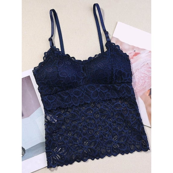 Fashion Sexy Ladies Lace Beauty Back V Tie Chest Pad Wide Hem Tube Top Underwear