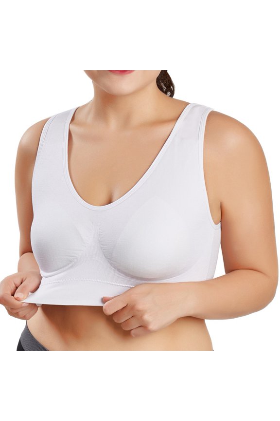 Fashion Sexy Woman Bra With Chest Pad Seamless Underwear Women'S Big Chest No Steel Ring Droop Large Size Beauty Back Bra Vest