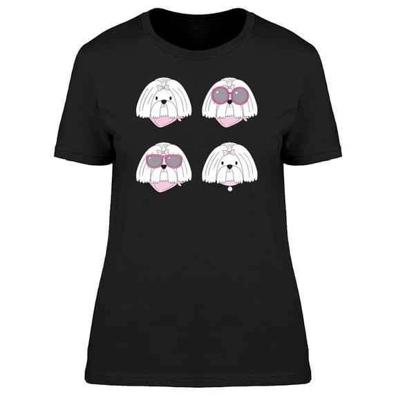 Fashion Shih Tzu Doodle Set T-Shirt Women -Image by Shutterstock, Female x-Large