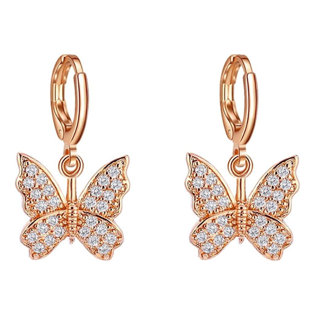 Fashion Shinny Earrings Sweet Frosted Butterfly Sexy Hot Earrings for