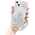 thumbnail image 1 of Fashion Shiny Exquisite Butterfly TPU Phone Case for iPhone Case Pro Max/Pro/Plus 15 Protective Cover Thin Light Clear Glittering Sequins Bumper, 1 of 8
