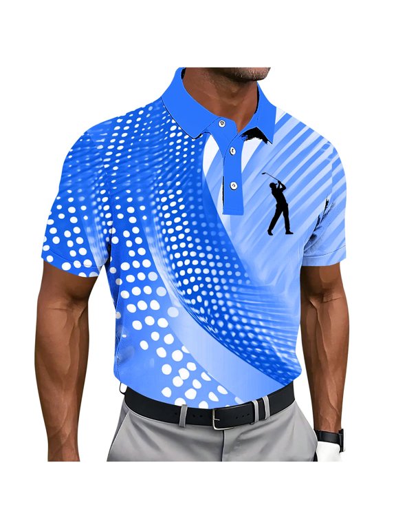 Fashion Shirt for Men,Mens Golf Shirt Trendy Color Block Short Sleeve Tshirts Moisture Wicking Tennis Tops Workout Basic Tee
